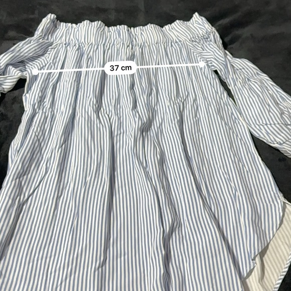 H&M Blue and White Striped Blouse - Picture 7 of 10